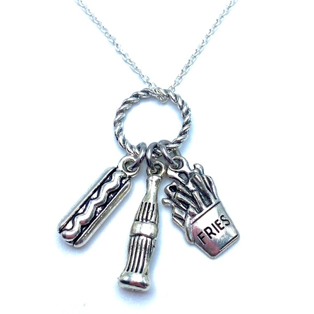 Hotdog Fries Soda Charm Necklace